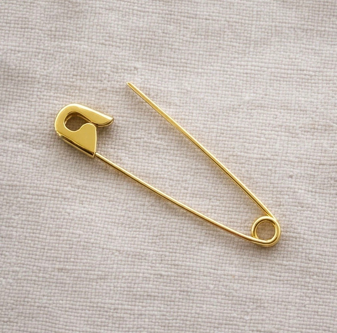 Gold Safety Pin Brooch-Minimal Elegant Accessory 1.25 Inches