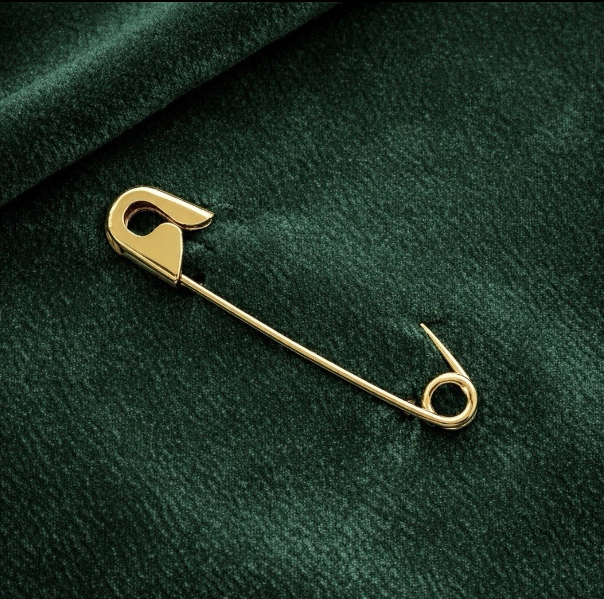 Gold Safety Pin Brooch-Minimal Elegant Accessory 1.25 Inches
