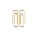 Pair Of Gold PaperClip Earrings On White Background - 24jewels