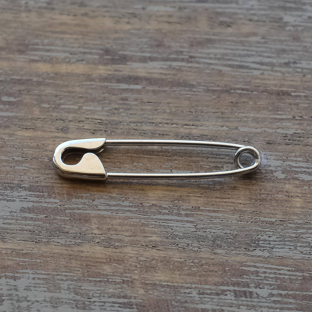 Gold Safety Pin Brooch:Edgy Minimalist Punk Inspired Pin - 24jewels