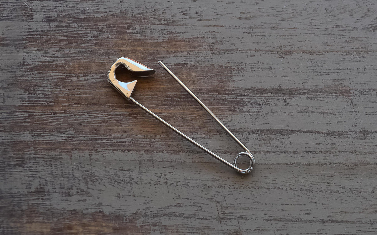 Sterling Silver Big Safety Pin Earring: 2.5 Inch Cartilage Jewelry - 24jewels