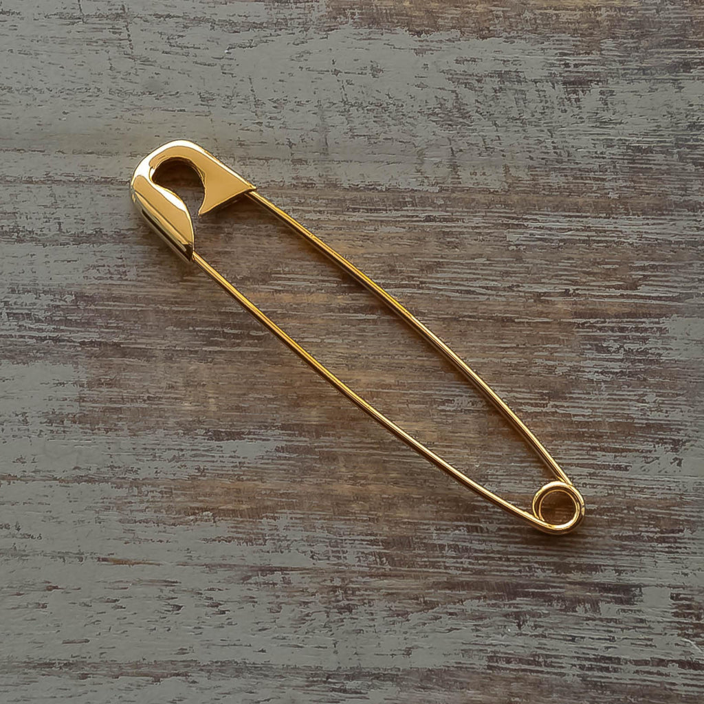 3 Inch Sterling Silver Safety Pin: Large Kilt Pin Brooch - 24jewels