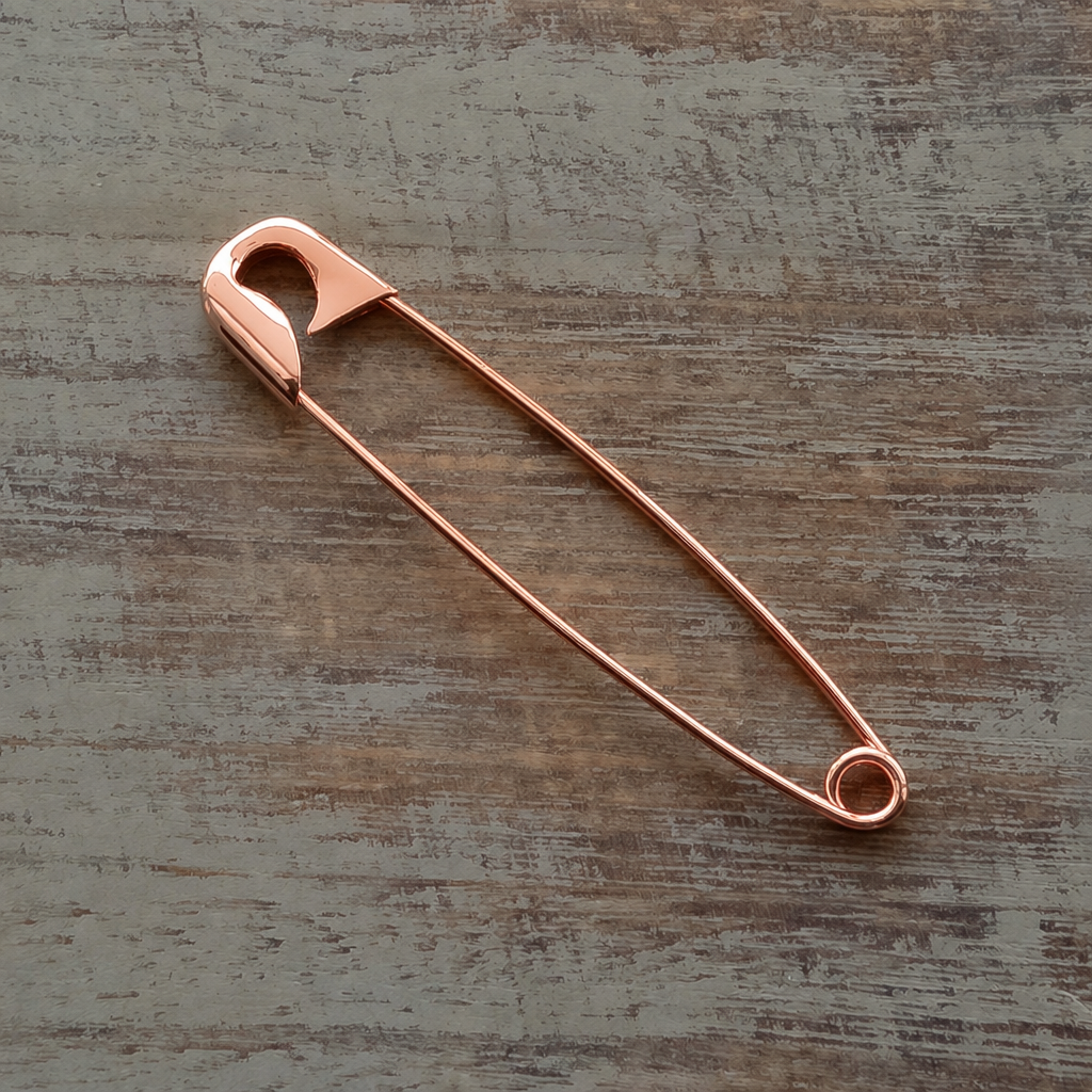 Sterling Silver Oversized Safety Pin: Large Kilt Pin Brooch 3 Inches