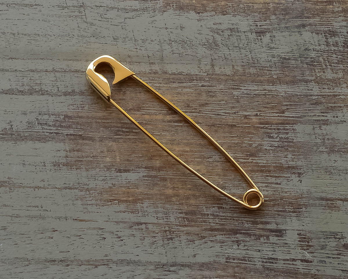Sterling Silver Big Safety Pin Earring: 2.5 Inch Cartilage Jewelry - 24jewels