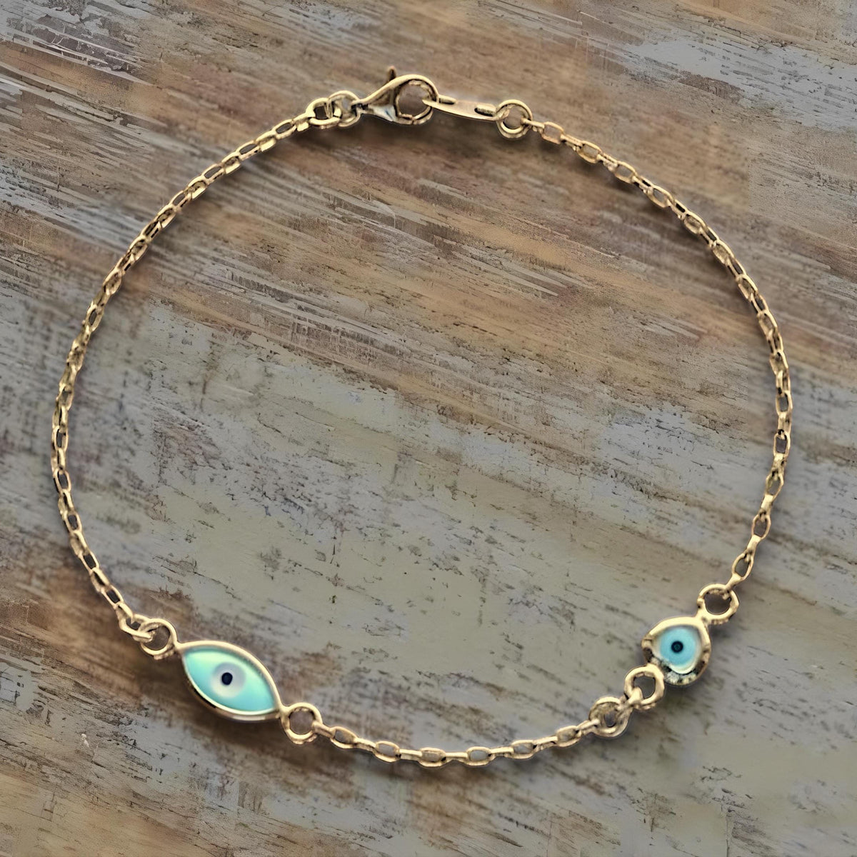 Sterling Silver Evil Eye Chain Bracelet: Dainty Protection Jewelry for Women - 24jewels