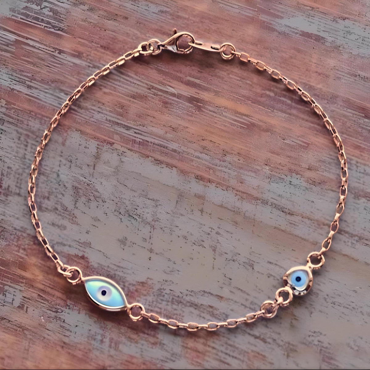 Sterling Silver Evil Eye Chain Bracelet: Dainty Protection Jewelry for Women - 24jewels