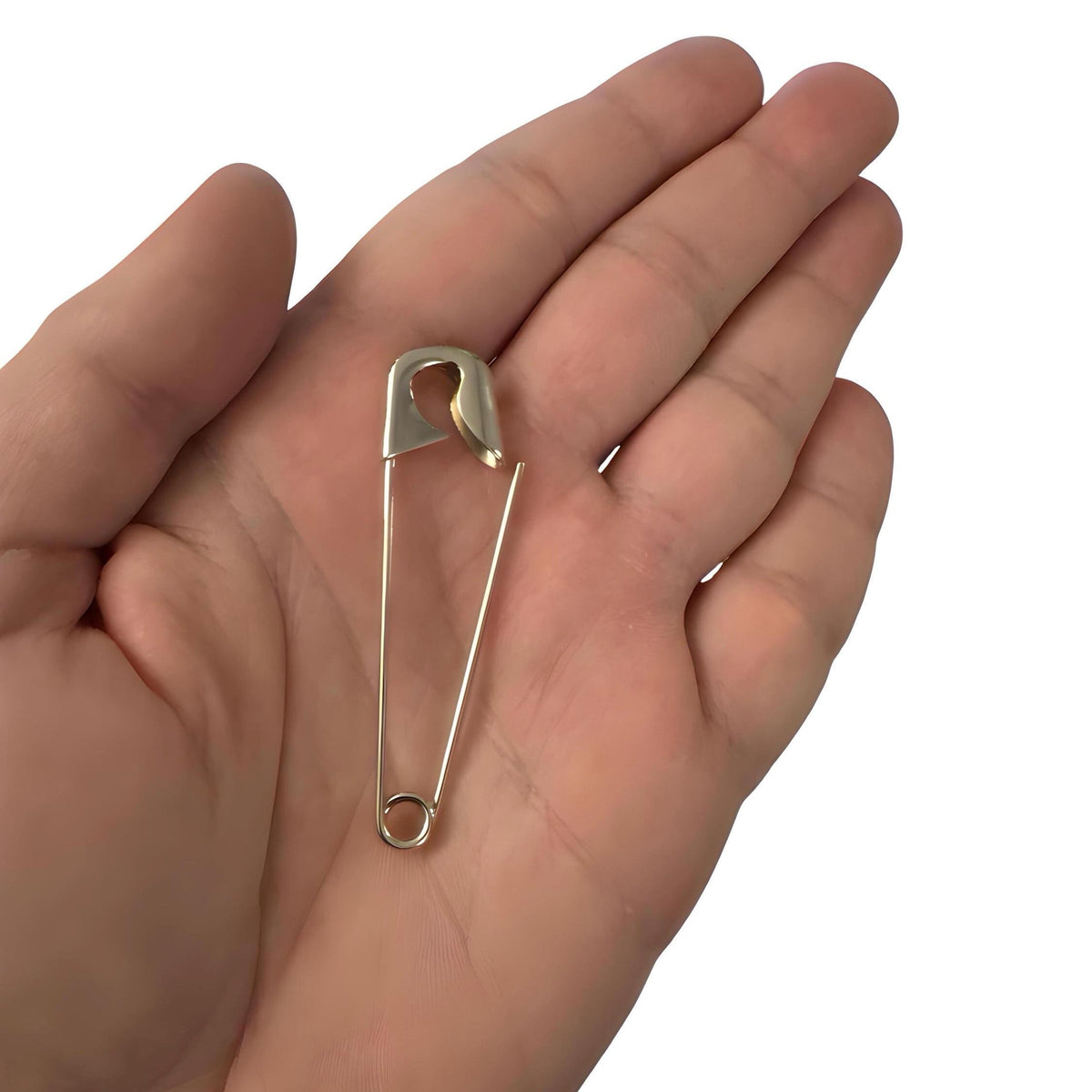 3 Inch Sterling Silver Safety Pin: Large Kilt Pin Brooch - 24jewels