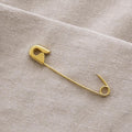 Gold Safety Pin Brooch : Minimalist Elegant Chain Connector Accessory 1.25'' - 24jewels